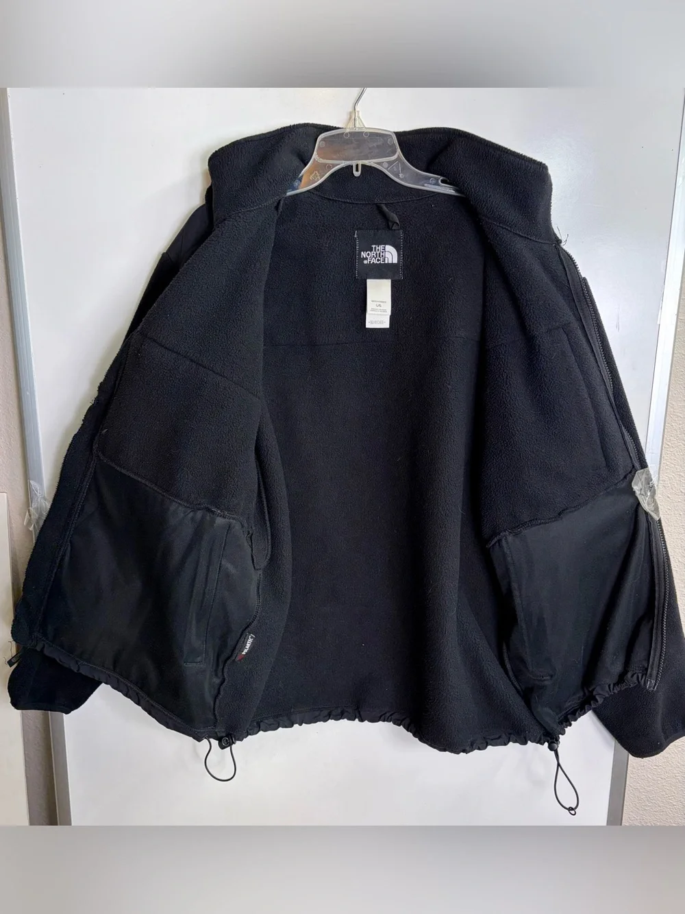 The North Face Denali Fleece Jacket Mens Large Black Polartec Zip Full A193